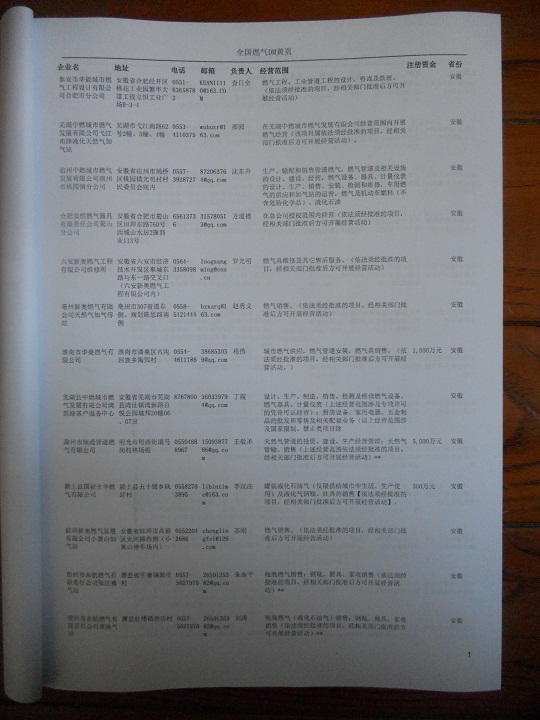 中國燃?xì)馄髽I(yè)黃頁可開展精準(zhǔn)營銷，電話營銷、郵件營銷、傳真營銷等等多管齊下，圓您銷售冠軍夢